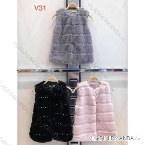 Denim jacket with fur children's teen girl (6-16 years) ITALIAN FASHION IMVWN20001