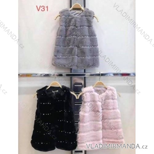 Denim jacket with fur children's teen girl (6-16 years) ITALIAN FASHION IMVWN20001