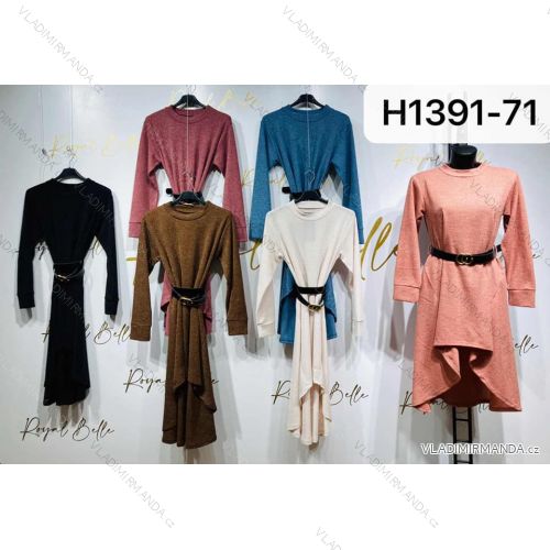 Elegant Long Sleeve Dress with Women's Belt (S / M ONE SIZE) ITALIAN FASHION IMM20H1391-71