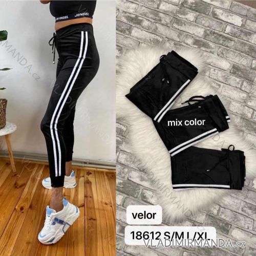 Women's long velvet sweatpants (S-XL) TURKISH FASHION TMWL20633