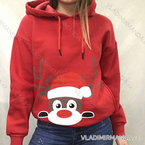Hoodie long sleeve women's Christmas (sm) ITALIAN FASHION IM920421