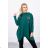 Green oversize sweatshirt with asymmetrical sides