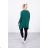 Green oversize sweatshirt with asymmetrical sides