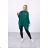 Green oversize sweatshirt with asymmetrical sides