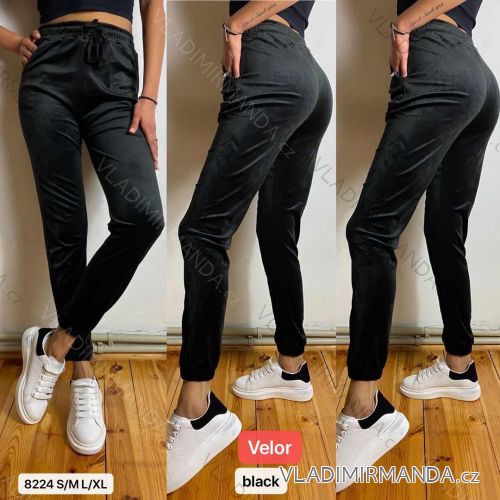 Women's long velvet sweatpants (S-XL) TURKISH FASHION TMWL20633