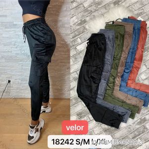 Women's long velvet sweatpants (S-XL) TURKISH FASHION TMWL20633