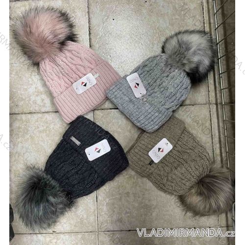 Women's warm winter fleece hat (ONE SIZE) WROBI POLAND PV919036