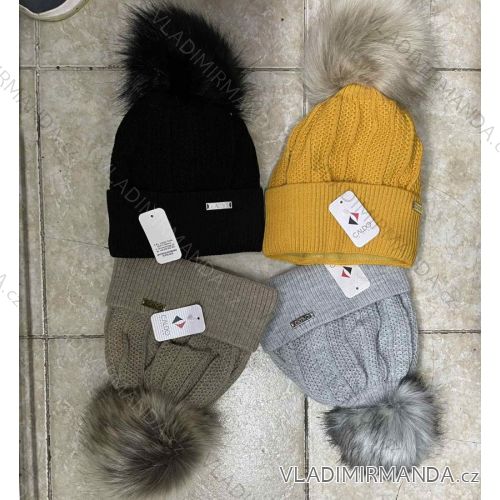 Women's warm winter fleece hat (ONE SIZE) WROBI POLAND PV919036