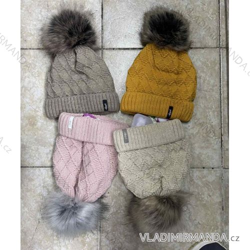 Women's warm winter fleece hat (ONE SIZE) WROBI POLAND PV919036