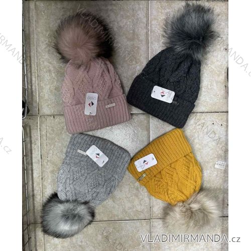 Women's warm winter fleece hat (ONE SIZE) WROBI POLAND PV919036