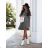 Summer long sleeve flowered women's dress (UNI S / L) ITALIAN FASHION IMK20150