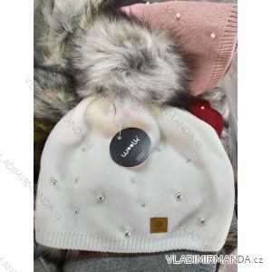 Women's cap with stones (uni) WOOLK POLAND PV417027