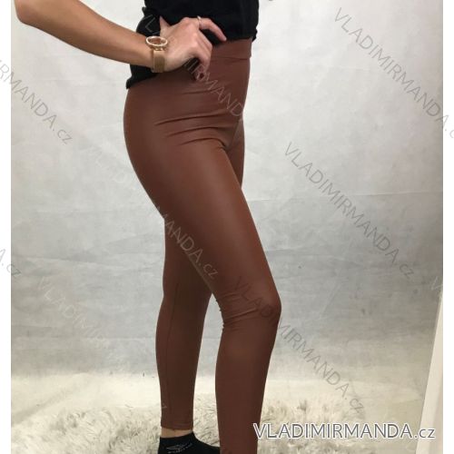 Women's leggings long leatherette leggings (size s / m - xl / xxl) Moon girl MA620Y-03c Brown L/XL