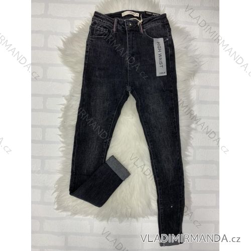 Jeans pants leatherette with zip (XXS-L) LAULIA JWA20108