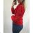 T-shirt long sleeve lace ladies (uni sl) ITALIAN Fashion IMC18019 S/L one size red