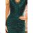 316-3 Lace dress with neckline - green