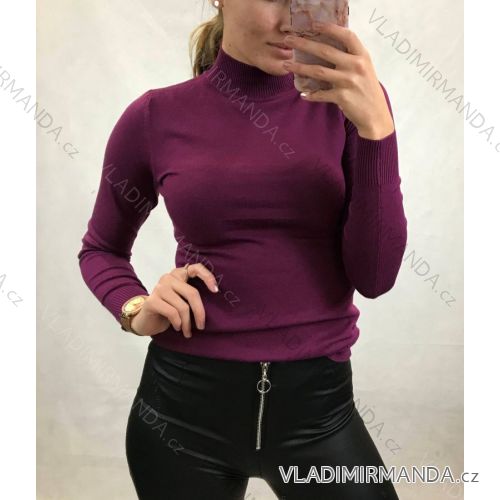 Rolák elegantní dlouhý rukáv dámský (S/M ONE SIZE) ITALSKÁ MÓDA IMM201200 S / M one size purple