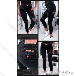 Jeans pants leatherette with zip (XXS-L) LAULIA JWA20108