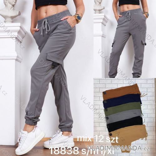 Women's long velvet sweatpants (S-XL) TURKISH FASHION TMWL20633