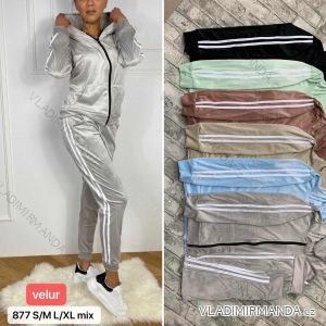 Women's long velvet sweatpants (S-XL) TURKISH FASHION TMWL20633