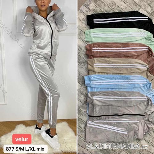 Women's long velvet sweatpants (S-XL) TURKISH FASHION TMWL20633