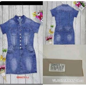 Denim short sleeve dress women (s-xl) GOURD MA120GD6047-J