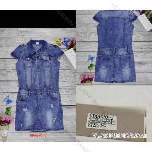 Denim short sleeve dress women (s-xl) GOURD MA120GD6047-J