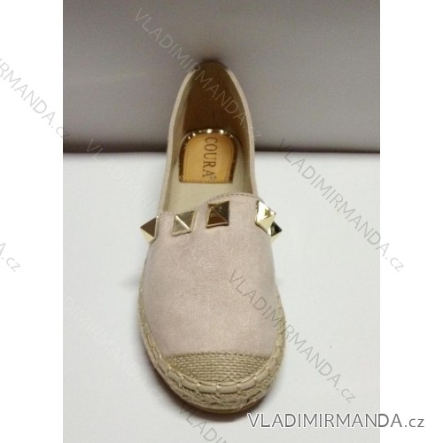 Espadrilky módní šortky dámské (37-41) OBU 5646B Beige lights 37