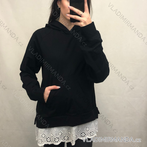 Hoodie long sleeve women's Christmas (sm) ITALIAN FASHION IM920421 S / M one size black