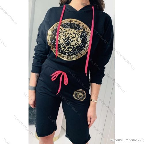 Set hoodie long sleeve and sweatpants 3/4 short women (UNI S / L) TURKISH FASHION IMK20141