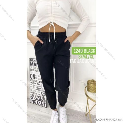 Women's long velvet sweatpants (S-XL) TURKISH FASHION TMWL20633