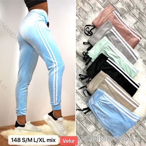 Women's long velvet sweatpants (S-XL) TURKISH FASHION TMWL20633