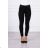 Cotton trousers with piping on pockets, black