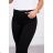 Cotton trousers with rhinestones on the back pockets, white