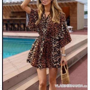 Summer long sleeve floral dress with ruffles women (UNI S / L) ITALIAN FASHION IMK20154