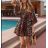 Summer long sleeve floral dress with ruffles women (UNI S / L) ITALIAN FASHION IMK20154