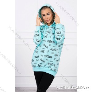 Mint sweatshirt with inscriptions