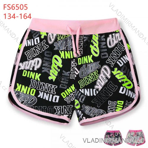 Kraťas shorts with sequins baby teen girl (98-128) KUGO K627