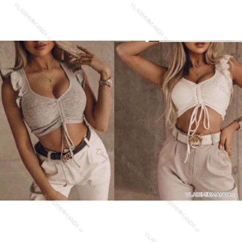 Tričko elegantní dlouhý rukáv dámské (UNI S/M) ITALSKÁ MÓDA IMM20954