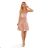 296-7 VICTORIA Trapezoidal dress - velor - dirty pink