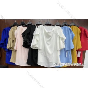 Shirt blouse short 3/4 sleeve lace ladies (UNI SL) ITALIAN FASHION IM13014