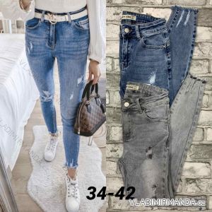 Jeans pants leatherette with zip (XXS-L) LAULIA JWA20108