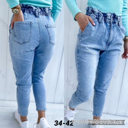 Jeans pants leatherette with zip (XXS-L) LAULIA JWA20108