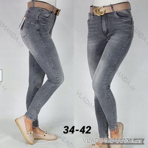 Jeans pants leatherette with zip (XXS-L) LAULIA JWA20108