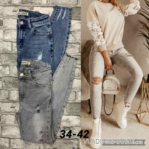 Jeans pants leatherette with zip (XXS-L) LAULIA JWA20108