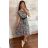 Summer long sleeve flowered women's dress (UNI S / L) ITALIAN FASHION IMK20150