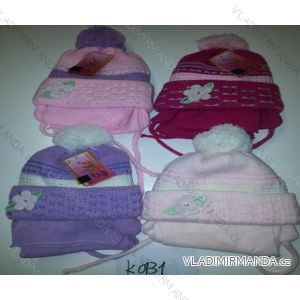 Set of scarves and baby girl caps (3-4 years) ECHT K0131
