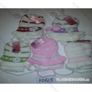 Set of scarf and baby girl's cap (3-5 years) ECHT K0125
