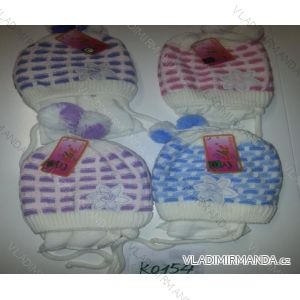 Set of scarves and baby girl caps (3-5 years) ECHT K0154
