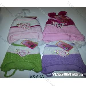 Set of scarves and baby girl caps (4-6 years) ECHT K0130
